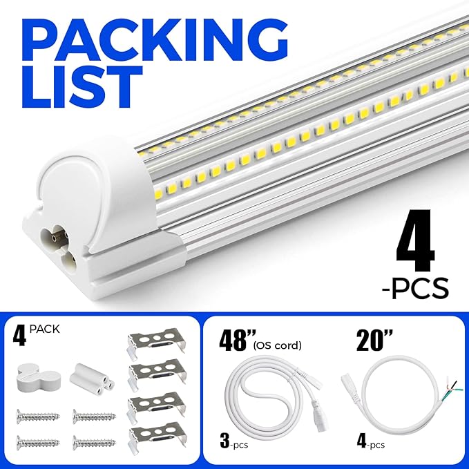 Barrina 8FT LED Shop Light Fixtures 100W, 15000LM 6500K Super Bright White - Image 9