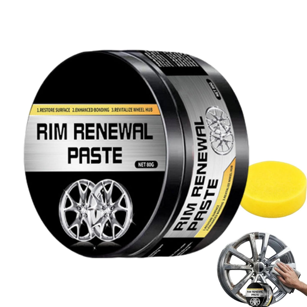 Rim Renewal Paste Wheel Care & Restoration Paste, Multi-Purpose Wheel Restoration Polish Buffs, Removes Scratches, Fills Scuffs, and Restores a Brilliant, Safe for All Alloys