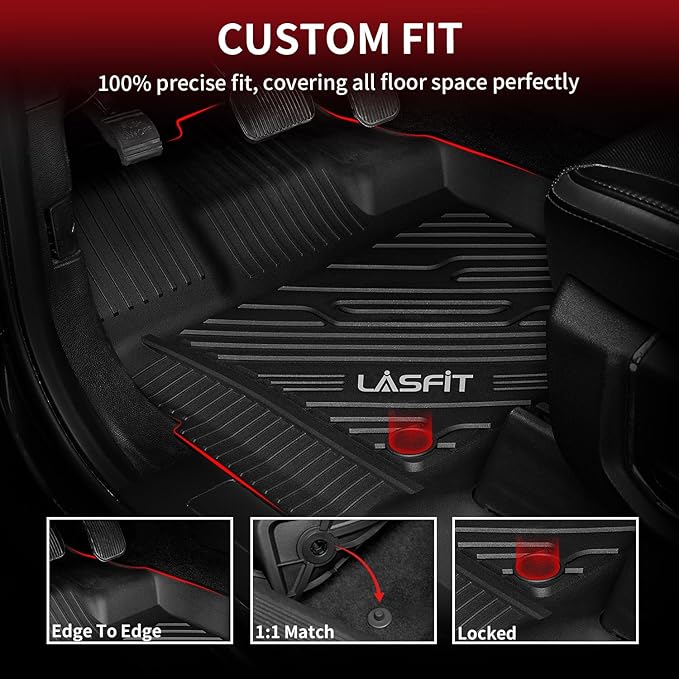 LASFIT Floor Mats for Ford F-150 2015-2025 | F150 Lightning 2022-2025 SuperCrew - Image 4