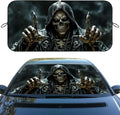 Gothic Car Windshield Sunshades Cool Fantasy Dark Skull Black Art Reaper Front Window Sun Shade Blocks UV Rays Sun Visor Protector for Car Sedan Truck SUV Accessories 59" L x 31.5" W