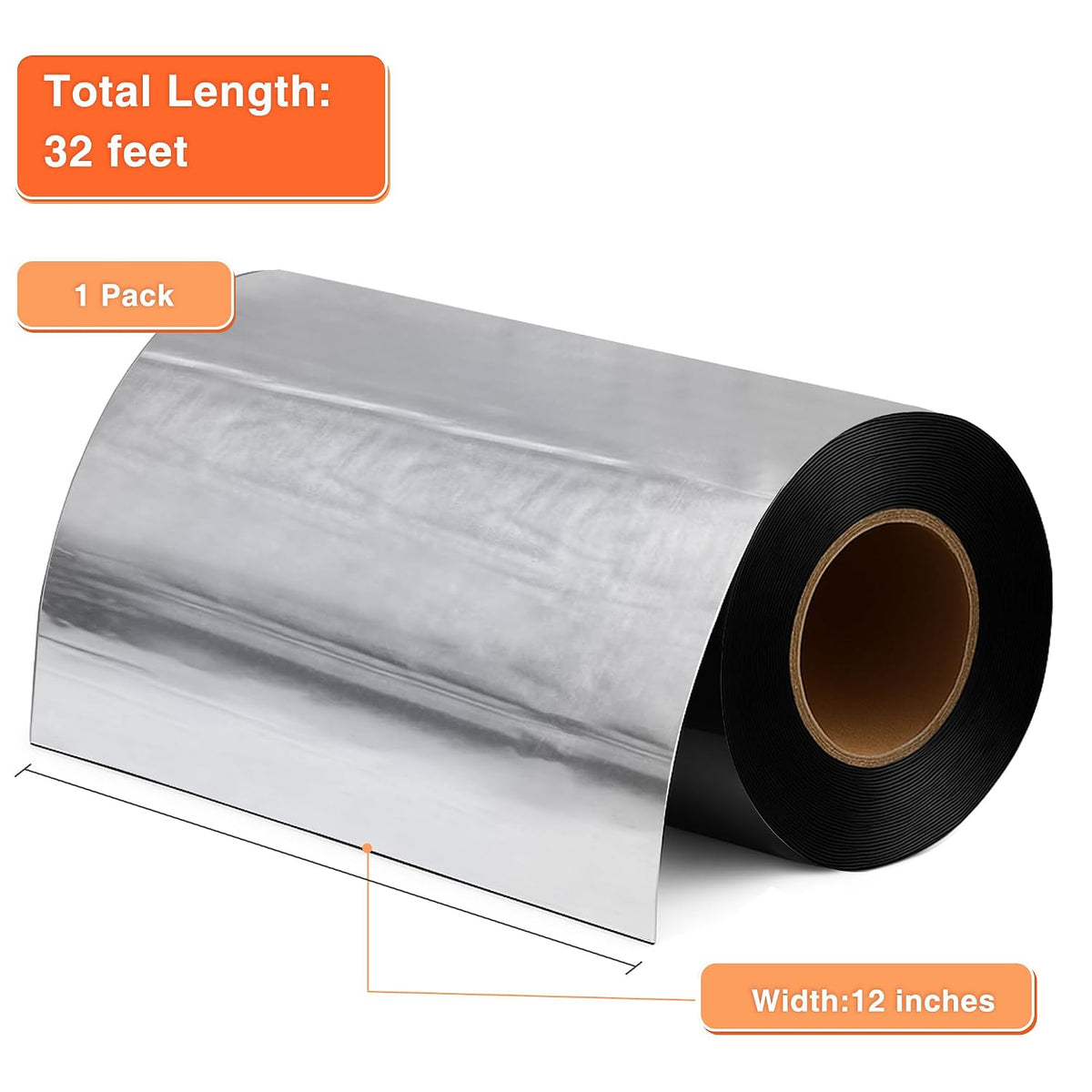 12" x 32' roof repair waterproof tape/roll, black shown in use