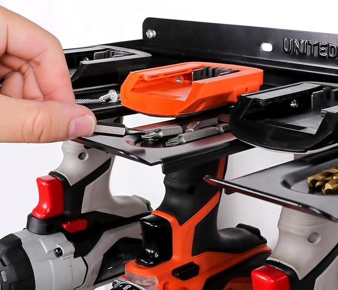 UNITEDPOWER Electric Drill Storage Rack, Holds 4 Drills, Wall Mounted Power - Image 7