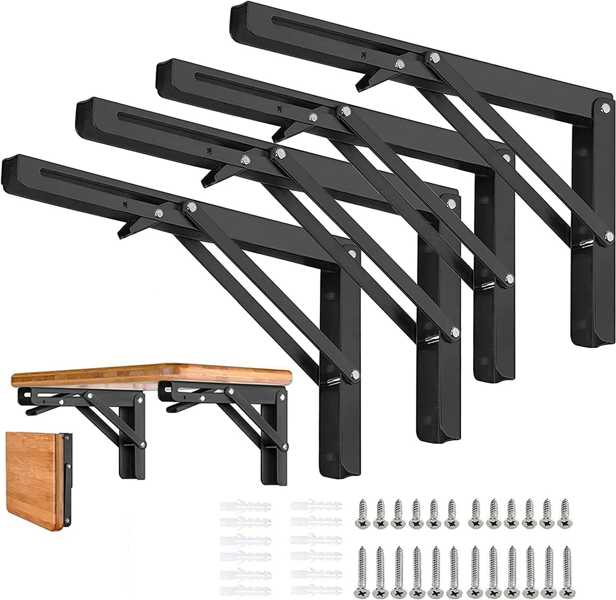 folding shelf brackets 24 inch 4 pcs heavy, main product view