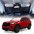 Weektic Custom Windshield Sun Shade Umbrella for Ford Explorer 2011-2026, [Double Thickened Ice Crystal Coating] Sun & Heat Protection, Keep Vehicle Cool & Protect Interior