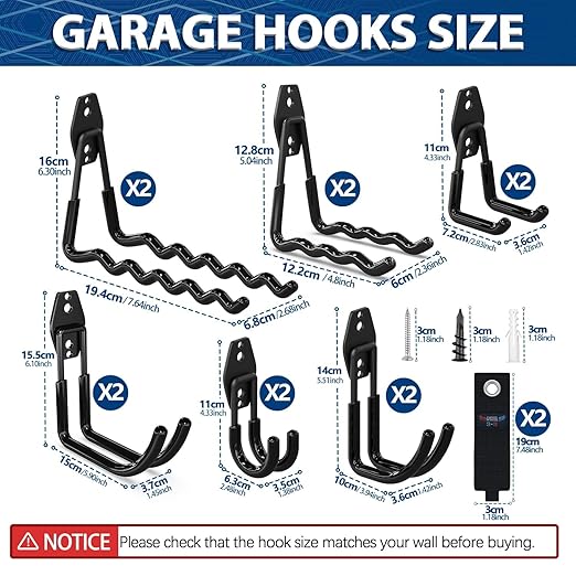 3-H Garage Wall Hooks 42 Pack, Heavy Duty Garage Hooks - Image 4