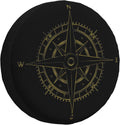Adventure Compass Spare Tire Cover Universal Wheel Cover Waterproof Dust-Proof Tire Protector with Adjustable Buckle Strap for Trailer RV SUV All Vehicle 17 inch
