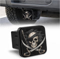 Pirate Skull 2" Hitch Cover, Rubber Towing Hitch Covers Hitch Protector for Camping Travel, Trailer Hitch Cover Tube Plug Insert Car Exterior Accessories for Pickup Trucks