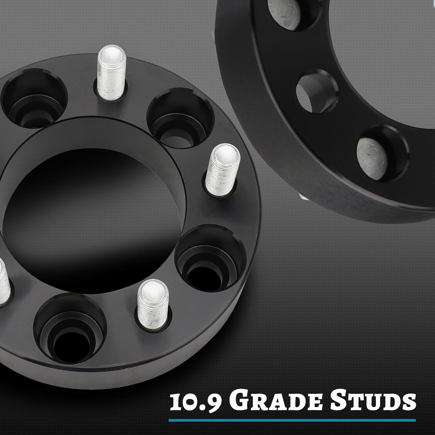 IRONTEK 5x4.5in Wheel Spacers 1.5" Real Forged Spacers with 82.5mm Hub Bore 1/2" x20 Studs Fit for Ford 07-13 Edge/ 91-10 Explorer, for Jeep 84-01 Cherokee/ 86-92 Comanche, for Lincoln 07-13 MKX 2PCS