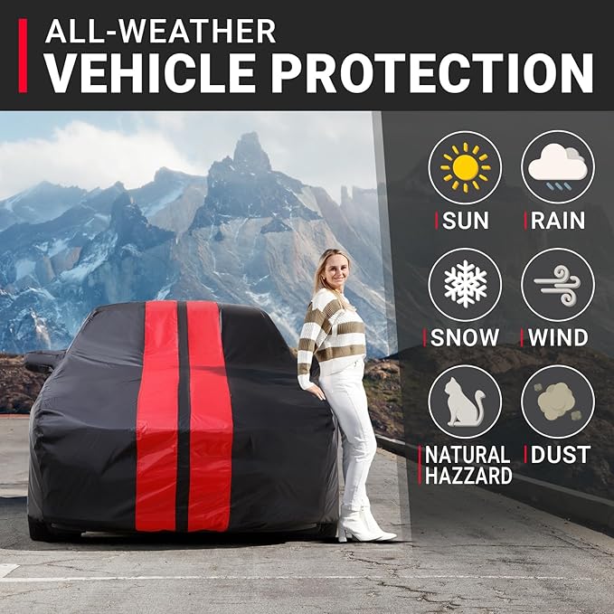 iCarCover Custom Car Cover for Pontiac Sunbird 2-Door Waterproof All-Weather - Image 2