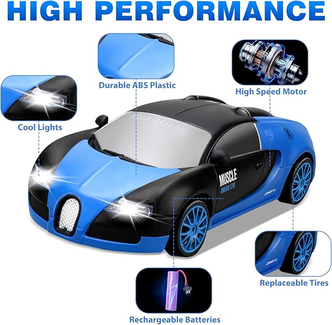 RC Drift Car, 1:24 4WD Drifting RC Cars 2.4GHz High Speed Remote Control Car - Image 3