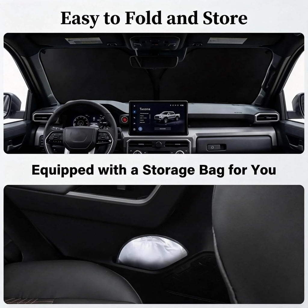 for Dodge RAM 2019-2025 2026 - Sunshade for Ultimate Heat & UV Protection, Foldable Front Windshield Sun Shade for RAM1500 2Dr RegularCab 4Dr QuadCab CrewCab MegaCab Pickup Sun Visor Car Accessories