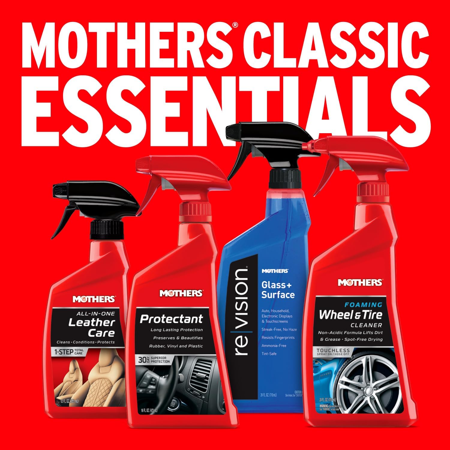 Mothers Protectant, 16 oz. (05316) | Long-Lasting UV Protection for Rubber, Vinyl & Plastic, Shields Dash, Trim, Bumpers & Tires from Fading, Cracking & Drying