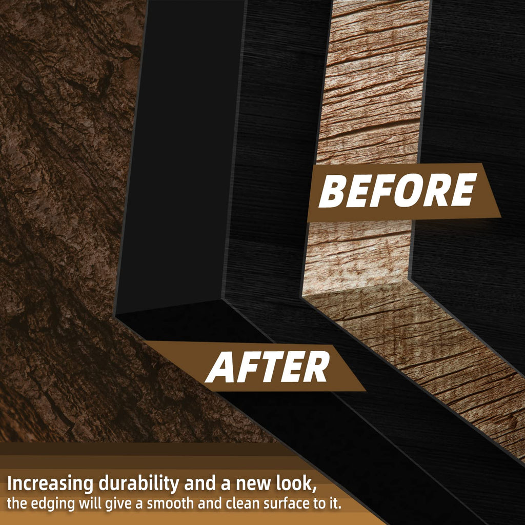 gscit club black melamine edge banding, 1 1/2, close-up detail