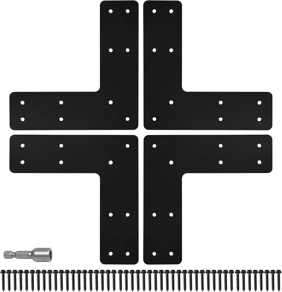 l post bracket 4pcs, 10x10'' l flat mending, main product view