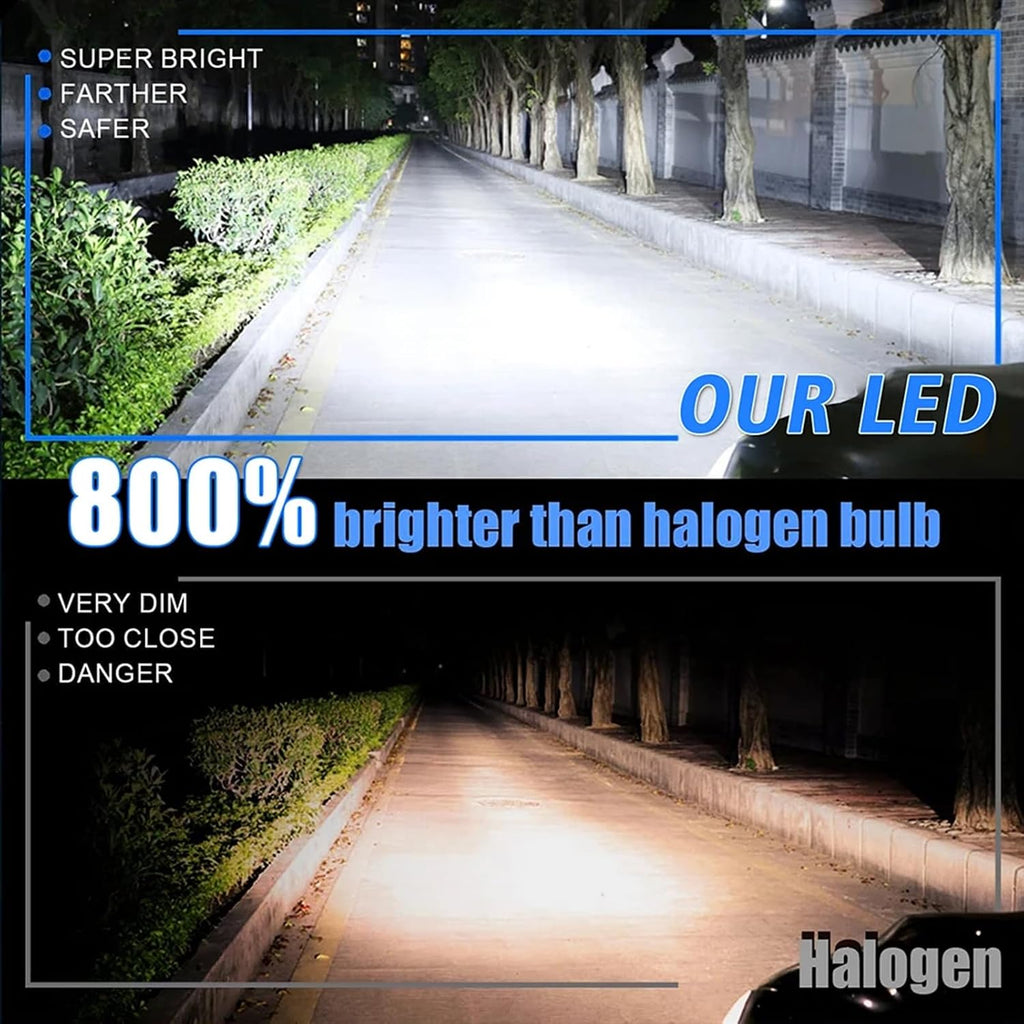 Compatible for 2006-2007 2011-2020 Suzuki GSXR 600 750 Headlights, H7 H11 Motorcycle/ATV/UTV Headlight Bulbs or Fog Lights, 800% bright 30000LM 6500K White,Interior lights;2-Pack