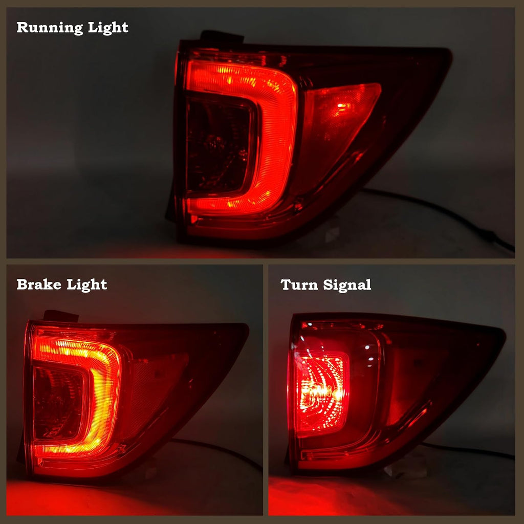 Right Passenger Side LED Outer Tail Light Fit for 2016 2017 2018 Honda Pilot Rear Brake Lamp RH HO2805107 33500TG7A01 HD668-B000R P24243CAPA