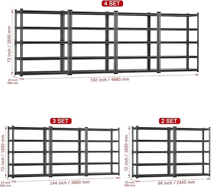 Garage Shelving, Boltless Assembly, Adjustable Large Garage Storage Shelves - Image 9