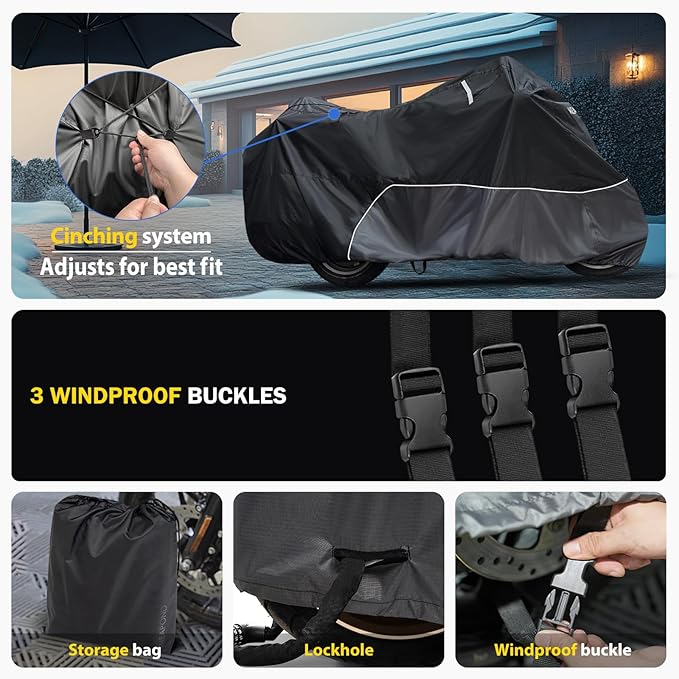 Motorcycle Cover for Harley Davidson Touring Models Road Glide Limited - Image 5