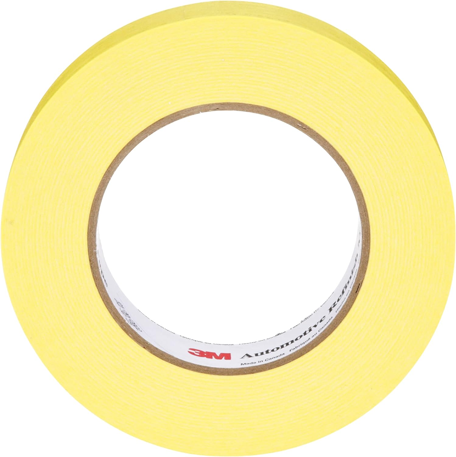 3M Automotive Refinish Masking Tape 06653, 388N, Yellow Color, Water Resistant, Multi-Purpose, 24 mm x 55 m