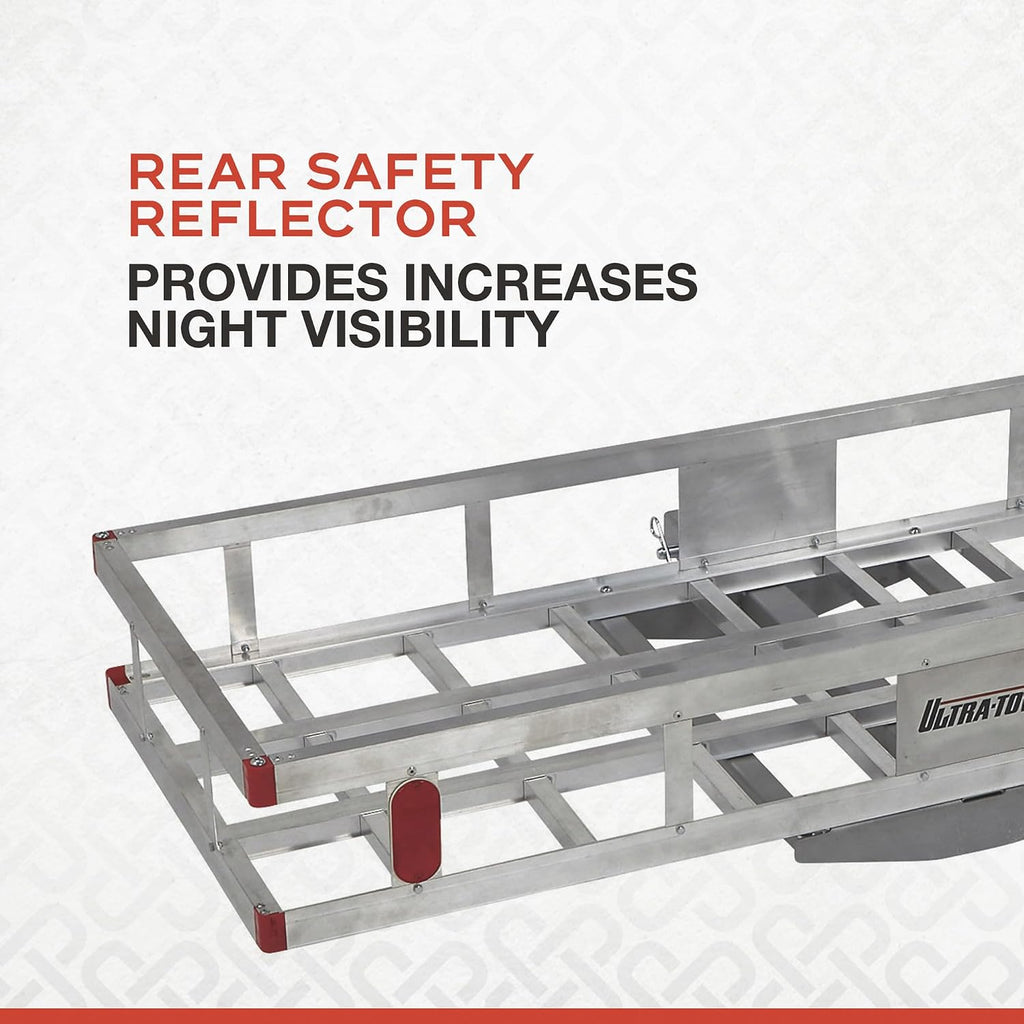 Ultra-Tow Aluminum Hitch Cargo Carrier - 500-Lb. Capacity, Silver, 60in. x 22.5in. x 8in.H