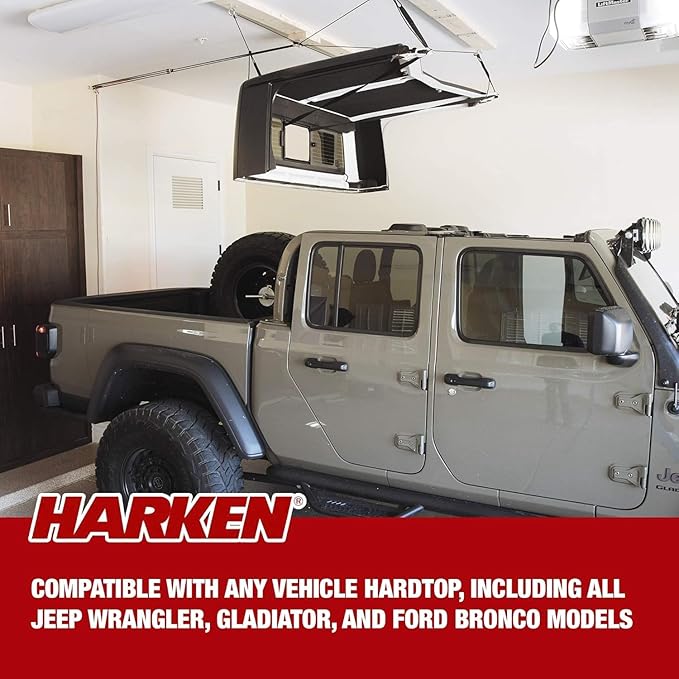 HARKEN - Truck Cap Overhead Garage Storage Hoist, Self-Leveling, Safe Anti-Drop - Image 4