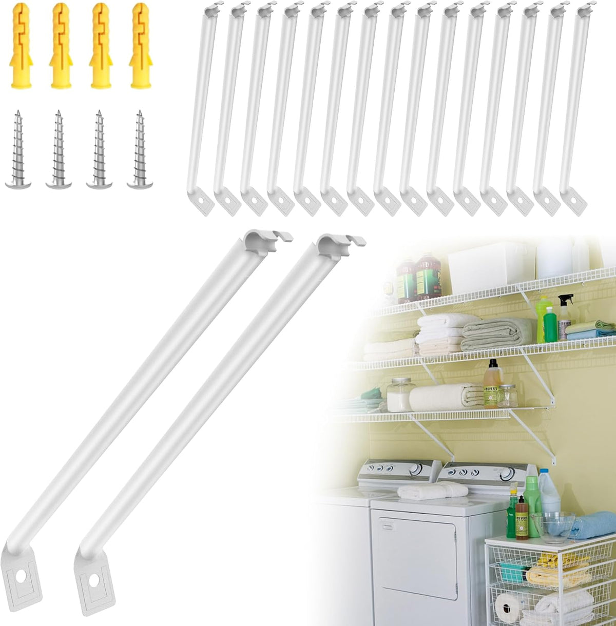 12-inch wire shelf support brackets closet wire shelving, main product view