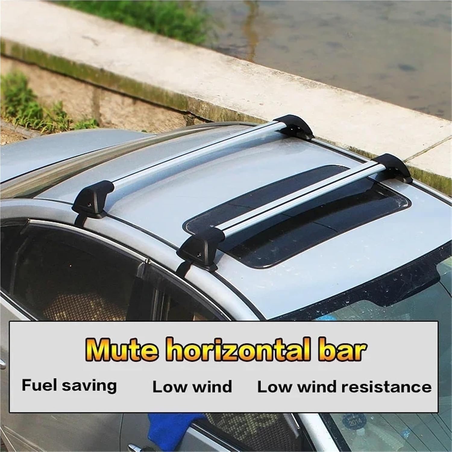 Compatible with Subaru Outback (BS) 2015-2021 Car Bald Section Mute Cross Bar Load Aluminum Alloy Roof Box(B)