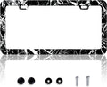 Black White Camouflage License Plate Frame Branches Trunks Camo License Plate by HOWKWAWY