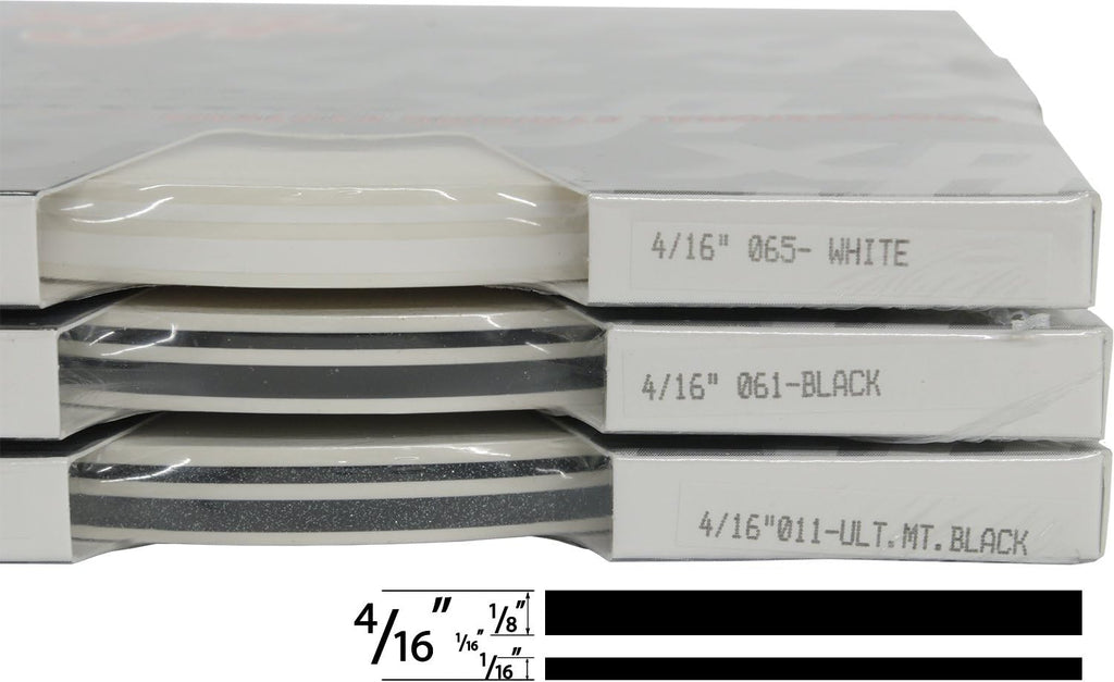 Universal TFX 0004061 - Auto Customizing Dual Pinstripe - 4/16" x 150' (1/8” Stripe, 1/16" Gap, Then 1/16” Stripe) - 061-Black