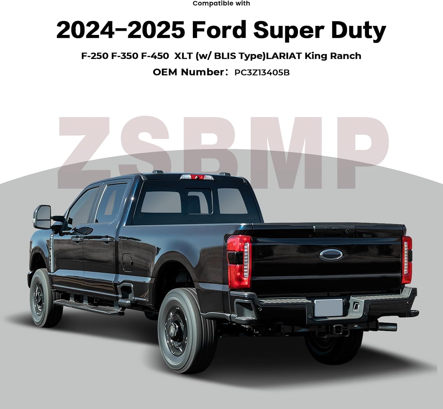 Tail lights Fit for 2023-2025 Ford F250 F350 Super Duty | w/Blind Spot Halogen Rear Light Taillight Rear Brake Lamp Assembly OE:PC3Z13405B FO2800294(W/Blind Spot, Left Driver Side)