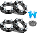 BDFHYK 6x5.5 Wheel Spacers Thickness 1 Inch Compatible with Chevy 1999-2022 Silverado Suburban Tahoe GMC Sierra 1500 Yukon K1500, 6x139.7mm 6 Lug M14x1.5 Studs & 108mm Hub Bore, Set of 4 No Lip