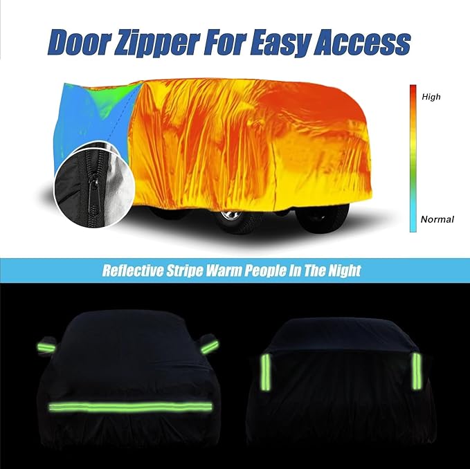 Waterproof Car Covers for Hummer H2 SUV 2002-2009 210T Custom 6 Layers Heavy - Image 6