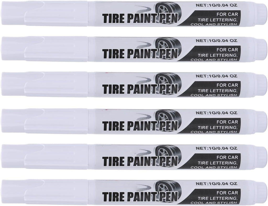 Brrnoo Tire Paint Marker White Long Lasting Tire Lettering Precise Outline for Car Tires