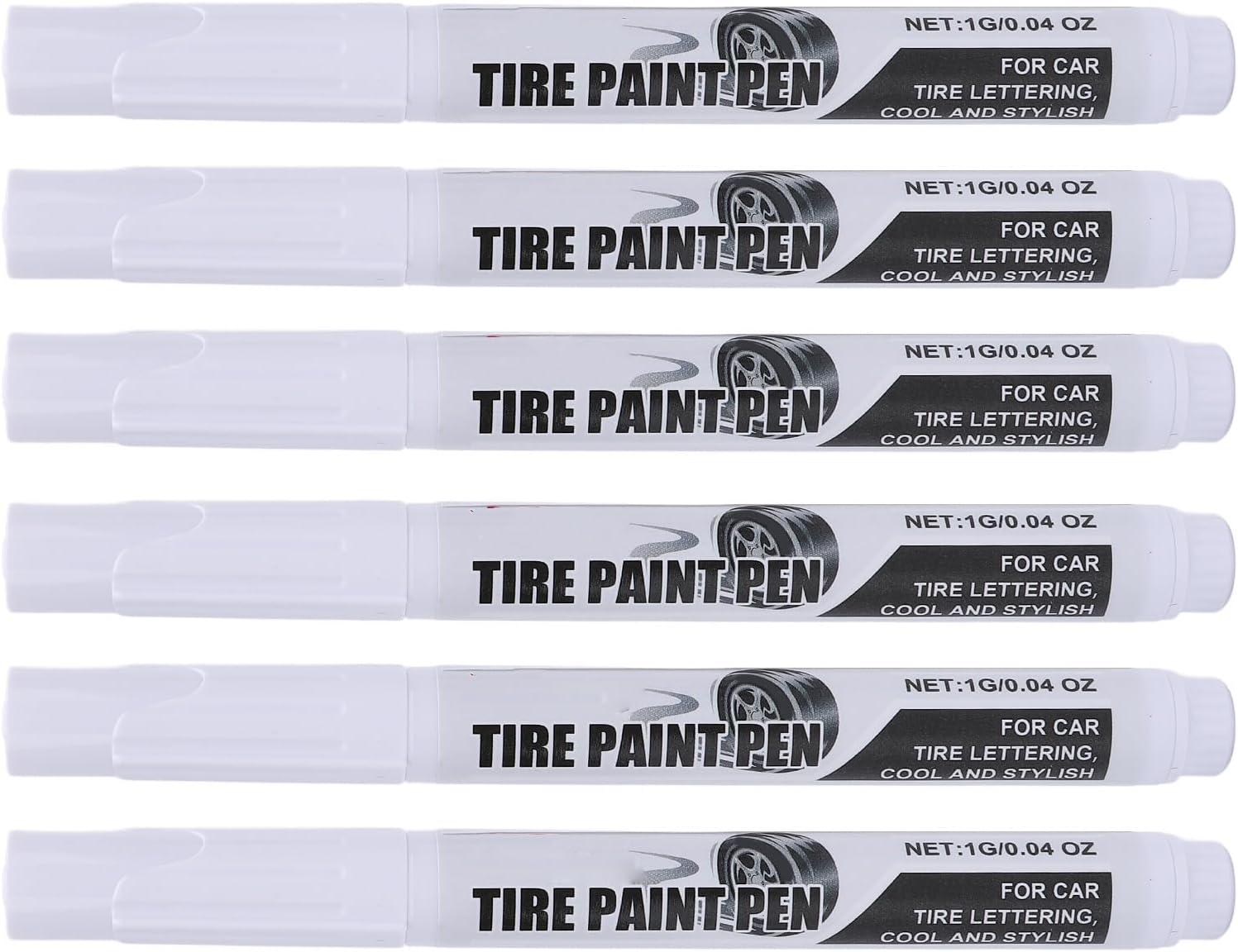 Brrnoo Tire Paint Marker White Long Lasting Tire Lettering Precise Outline for Car Tires