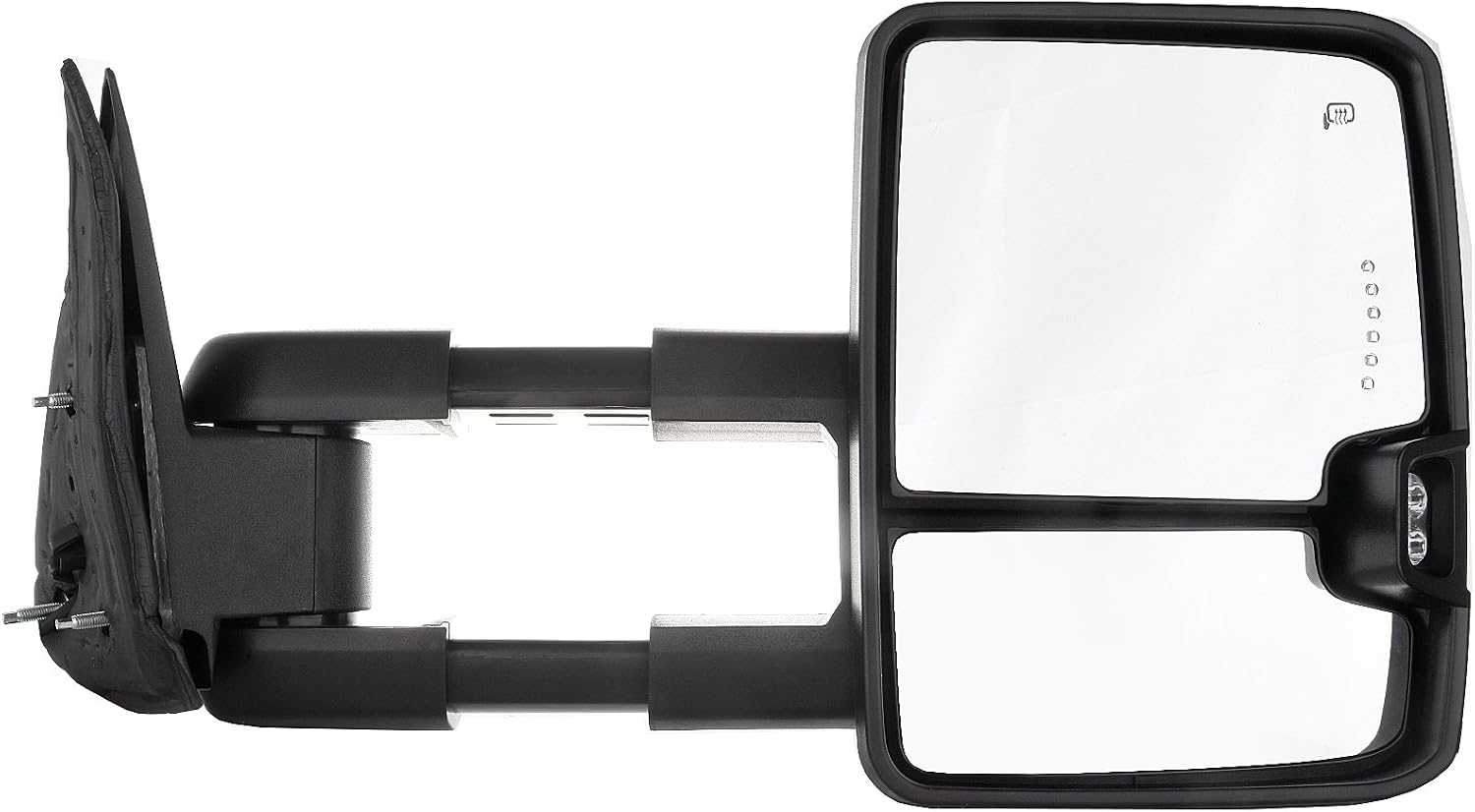 A Pair Heated Towing Mirrors Fits 2001-2002 for GMC Sierra 1500 HD/2500 HD/3500, Power Adjusted View Mirror with LED Turn Signal Light