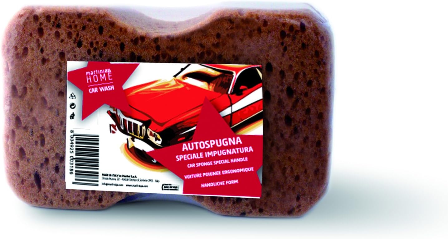 Martini Spa Auto Car Cleaning Sponges with Hand Grip, one, Multicolour