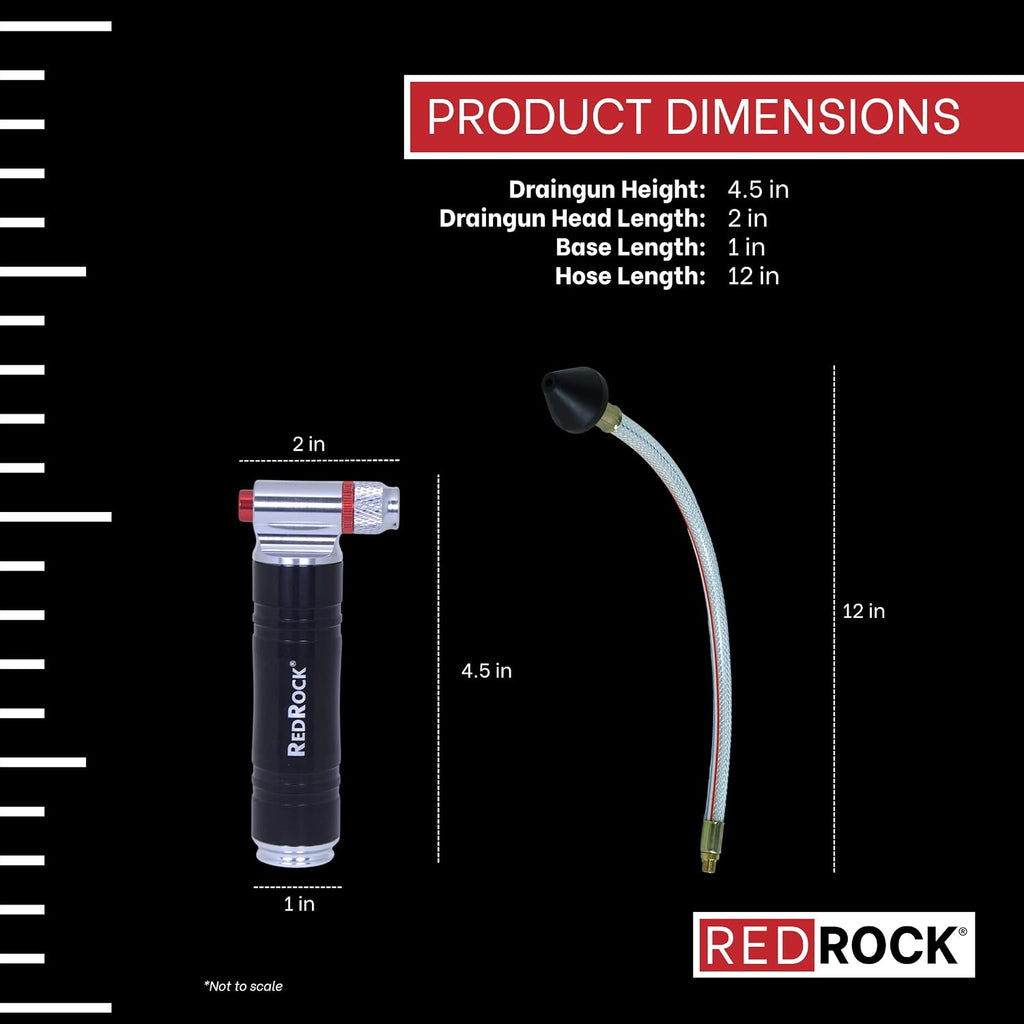 redrock gallo drain gun ac drain line cleaner, front angle view