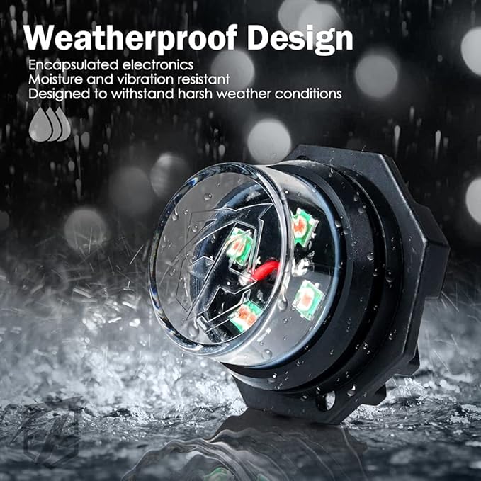 Xprite Amber Green LED Hideaway Strobe Lights Kit 20 Flashing Patterns - Image 3