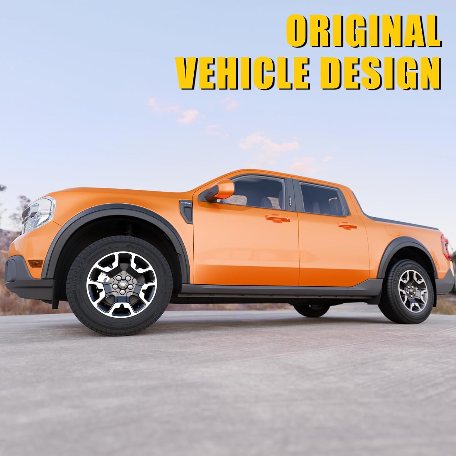 Fender Flares Compatible with 2022-2025 Ford Maverick Front & Rear Wheel Eyebrow Protectors Fender Trim Covers PP Plastic 12PCS No Drilling for 2024 Maverick Accessories