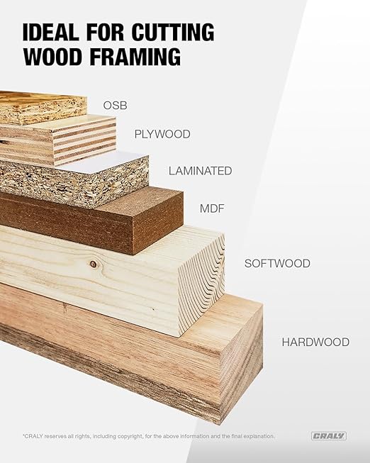 CRALY 5-3/8 Inch 24T Wood Framing & 30T Metal & 50T Aluminum Cutting Circular - Image 3