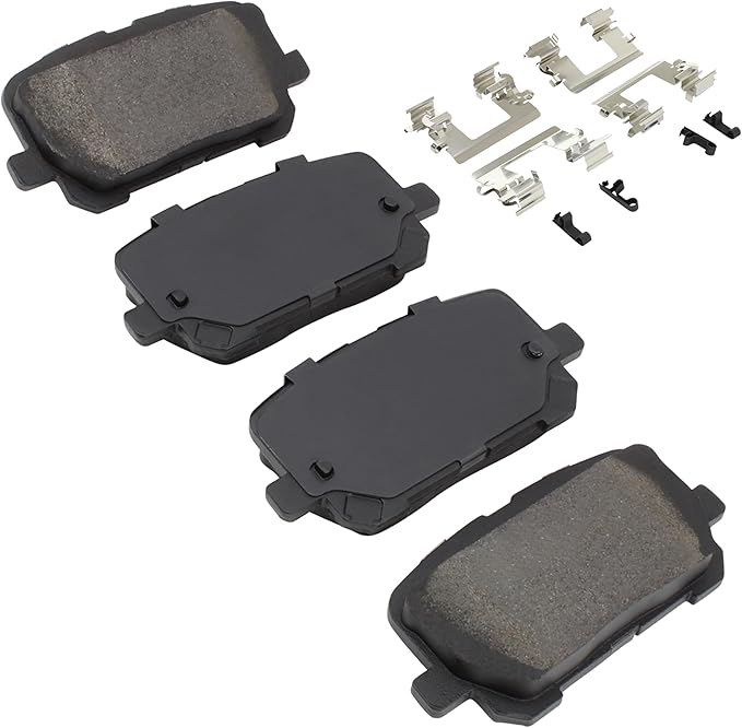 Premium Semi-Metallic Rear Brake Pads Compatible - Image 2