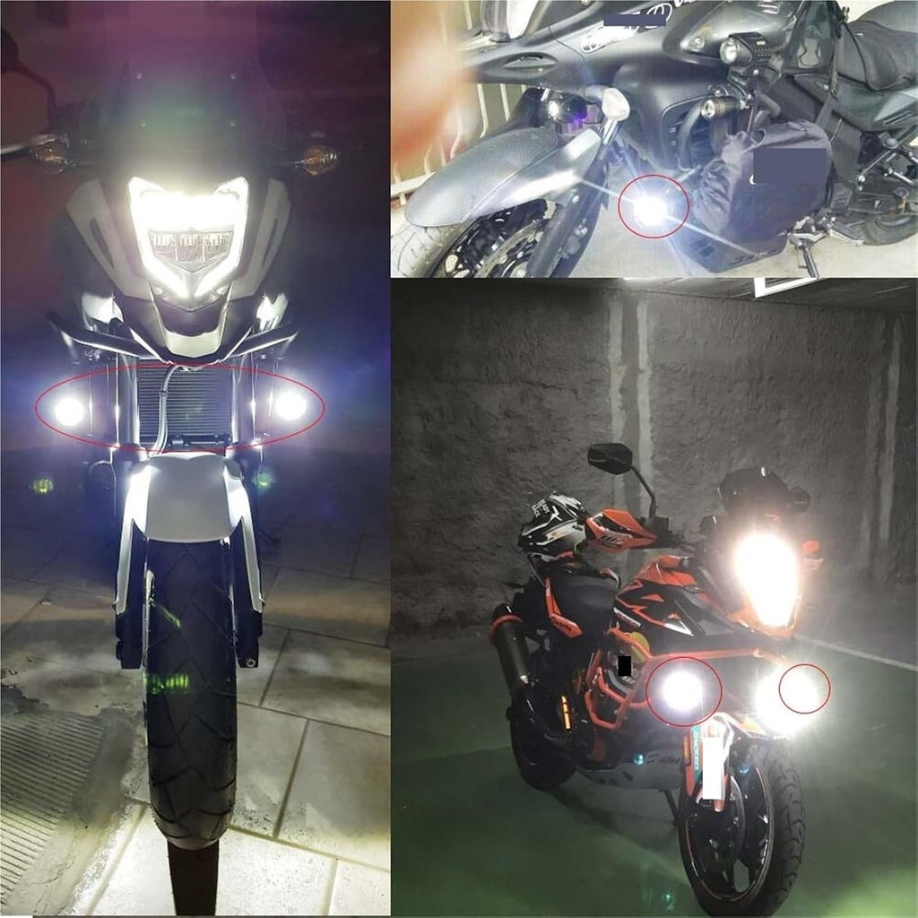 E9 Mark Motorcycle Fog Lights Fit For BMW R1250GS ADV F800GS R 1250 GS LC Fit For Yamaha MT07 MT09 Auxiliary Light Assemblie(Only 2pc light)