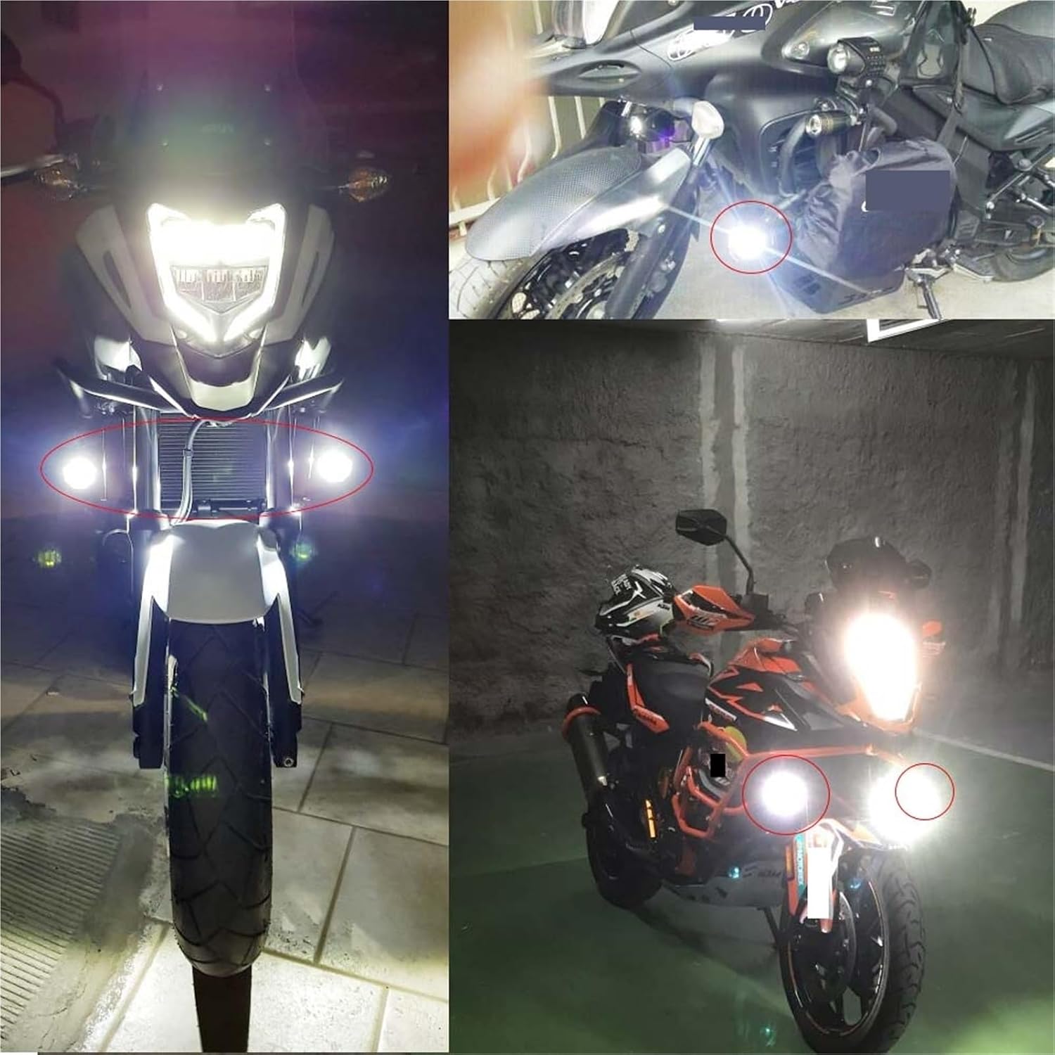 E9 Mark Motorcycle Fog Lights Fit For BMW R1250GS ADV F800GS R 1250 GS LC Fit For Yamaha MT07 MT09 Auxiliary Light Assemblie(Only 2pc light)
