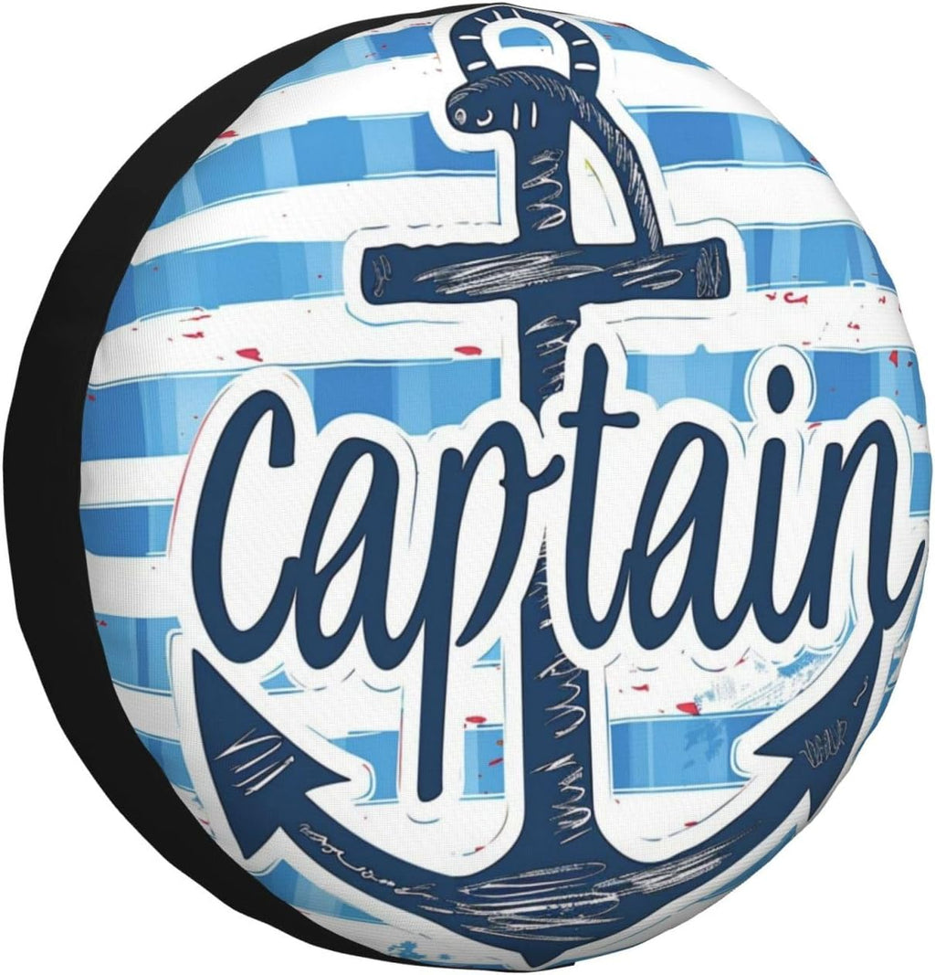 chor Nautical Art 15 inch Spare Tire Cover Waterproof Weatherproof UV Protection Heavy Duty Wheel Covers for RV Camper Travel Trailer SUV Truck Motorhome 4x4 Offroad Custom Elastic Fit Car Accessories