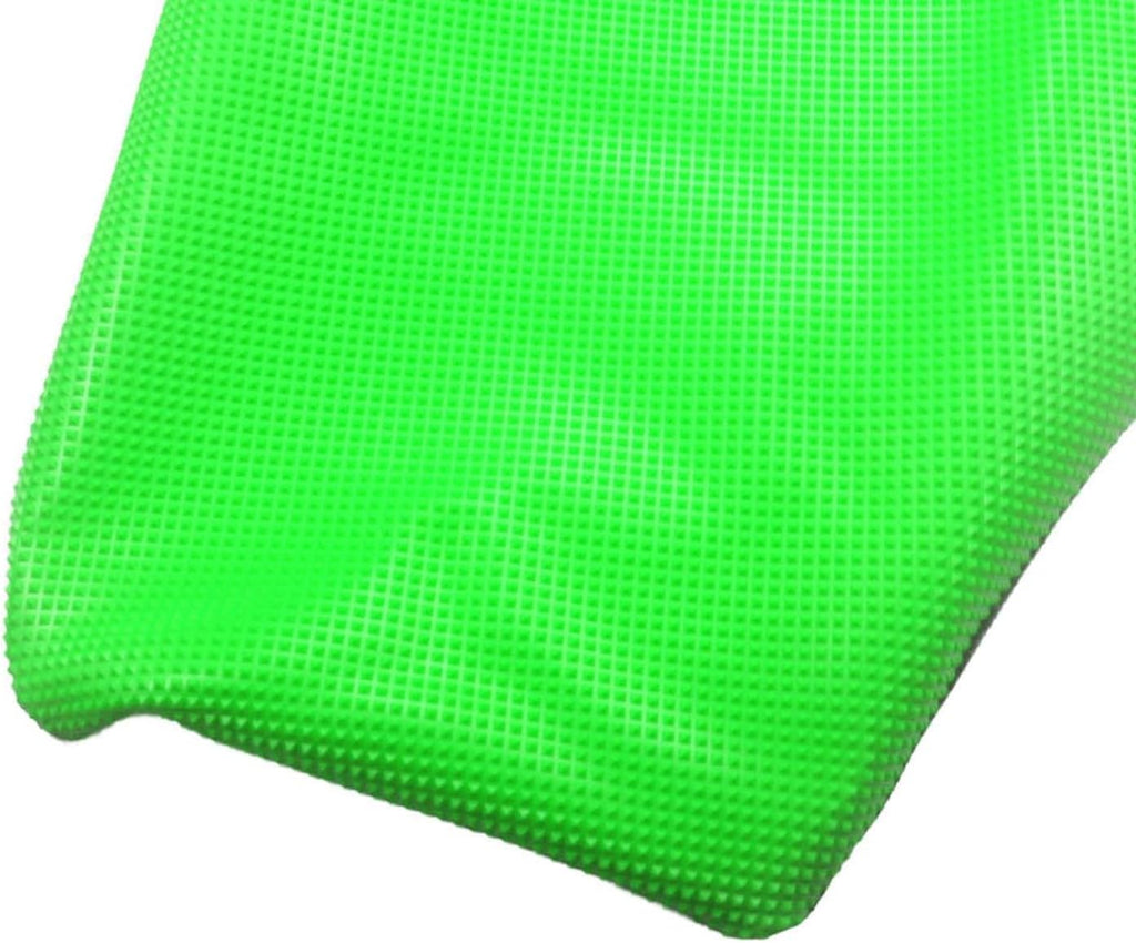 Motorcycle Universal Seat Cover Non-Slip Thick 3D Particles Suitable Rubber Striped Grip Gripper Soft for CRF WR WRF RMZ YZF SXF EXC EXC XC SX CR KLX 250 Dirt Pit Bike Motocross Motorbike (Green)