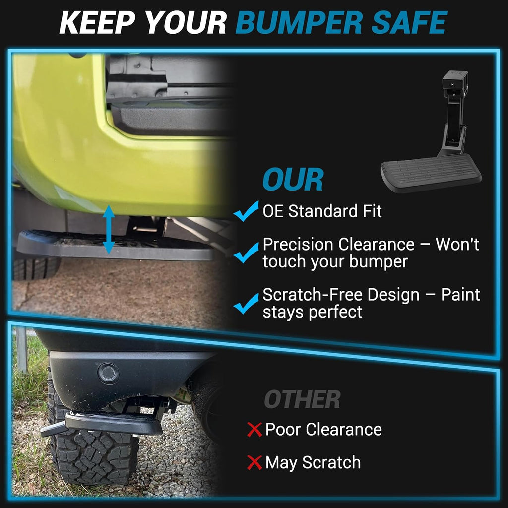 Retractable Bed Step Bumper Step for Toyota Tundra Bed Step 2022 2023 2024 2025 2026 Tundra Truck Bed Step,Folding Rear Bumper Tailgate Step Replace# PTS30-34000