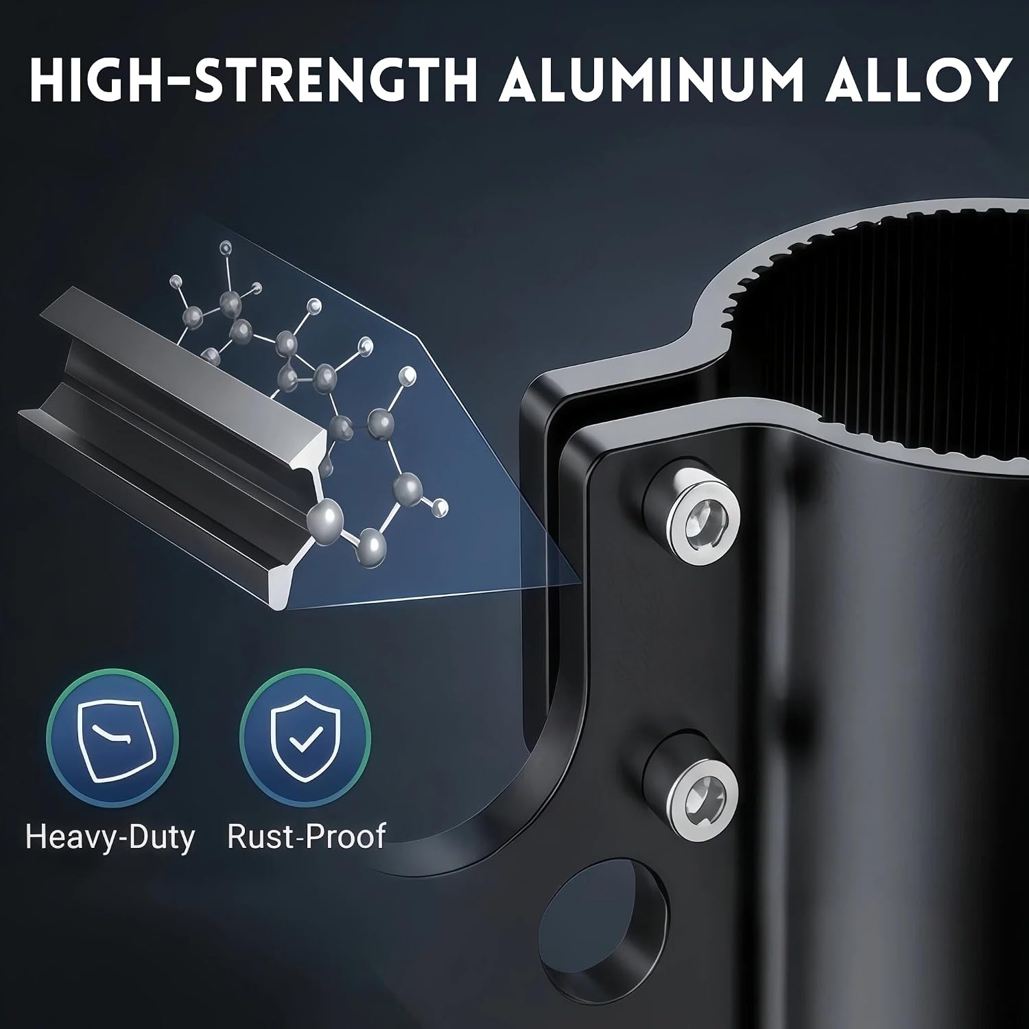 2026 NEW Aluminum Trailer Chain Holder, Heavy Duty Towing Chain Organizer with 7-Way RV Plug Holder Cover,Camper Trailer Towing Accessories-1PCS Set