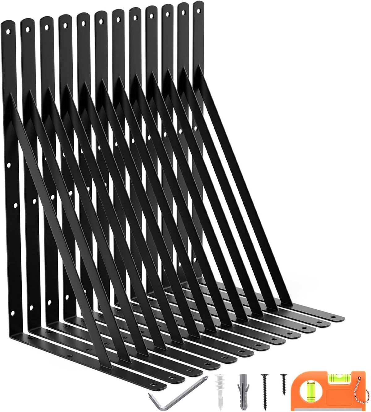 18 inch heavy duty shelf brackets, large floating, main product view