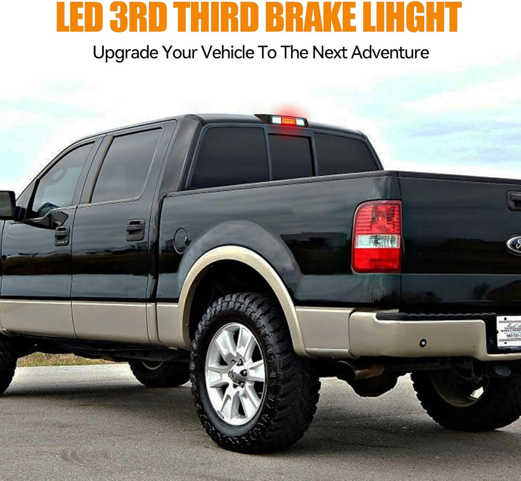 Third 3rd Brake Light LED for 2004 2005 2006 2007 2008 Ford F150, High Mount Rear Brake Lights Assembly for 04-08 F-150, Waterproof Center Cab Cargo Lamp Stop Light