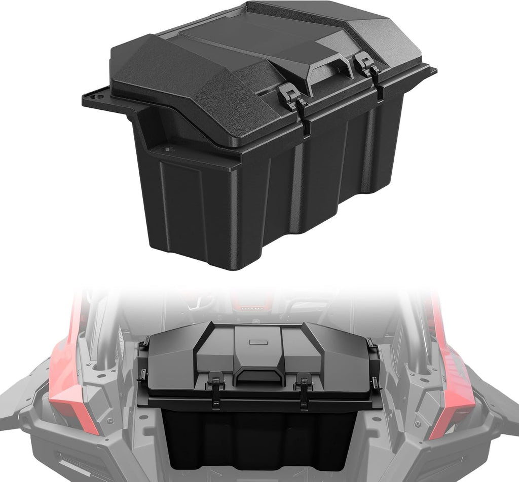 UTV 73QT Rear Cargo Storage Box for Polaris RZR XP 1000 XP4 1000 | Waterproof UTV Cargo Box with Lockable Lid Heavy Duty Storage Case for RZR Accessories, Repalce #2883751